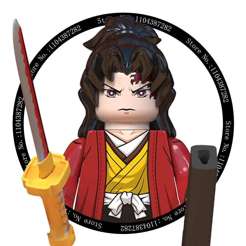 2025 Hot Toys WM6116 WM6138 Demon Slayer Blade Building Blocks Mini Action Figure Accessories Halloween Christmas Gifts for Kids.