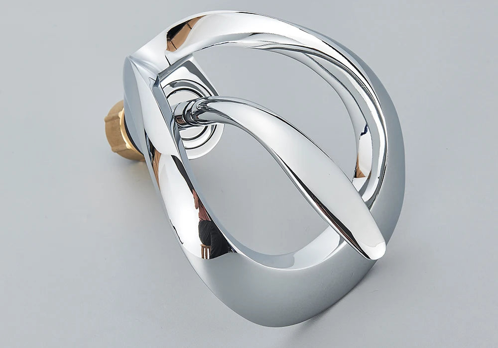 Rozin Luxury Black Basin Faucet Grey Bathroom Waterfall Mixer Tap Brass Deck Mount Modern Style Hot Cold Water Sink Mixer Crane