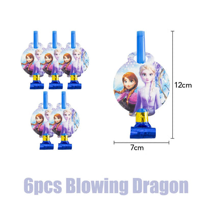 Disney gefroren Geburtstag Dekorationen Mädchen Papier Geschirr Teller Servietten Tassen Schnee königin Geburtstag Deko Hintergrund Luftballons Lieferungen.