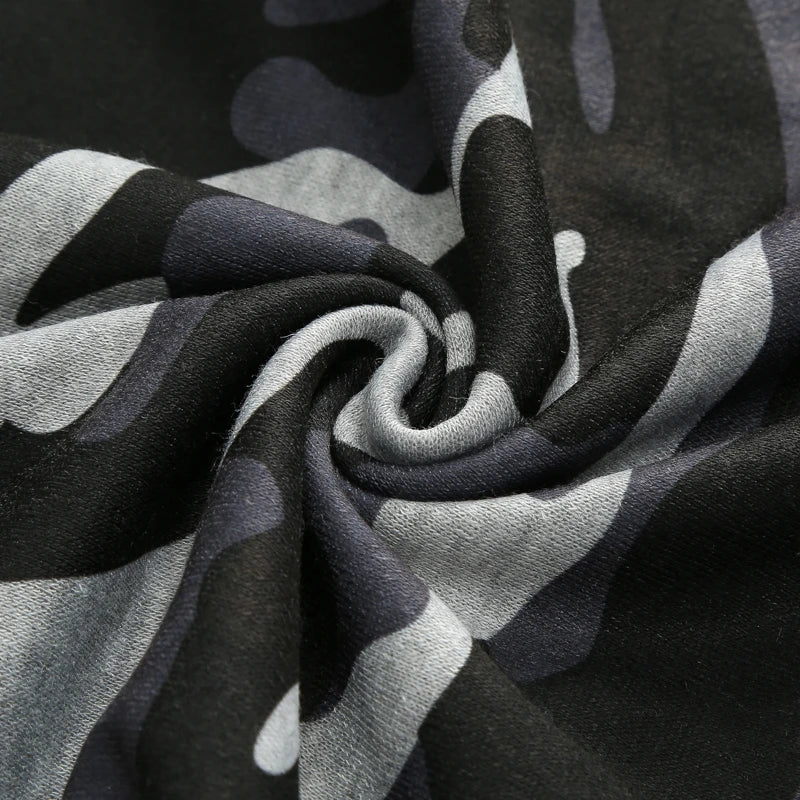 Men's Sportswear Set Two-piece Casual Jogging Warm Breathable Fitness Sportswear Set Military Tactical Hoodie + Trousers.