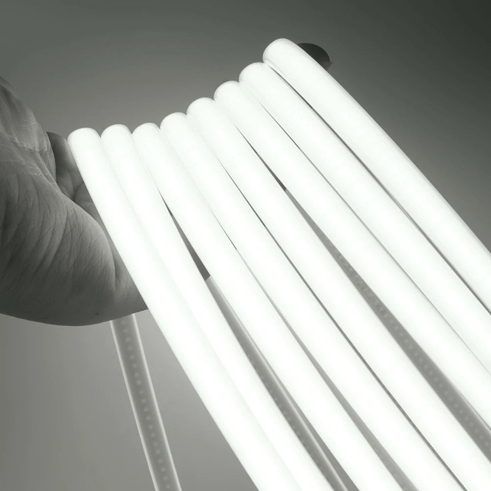 220V Dimmable COB LED Neon Strip Light Dimmer Switch Plug Kit Waterproof 288 LED Flex Tube Lamp Hight Bright Warm/Natural White.