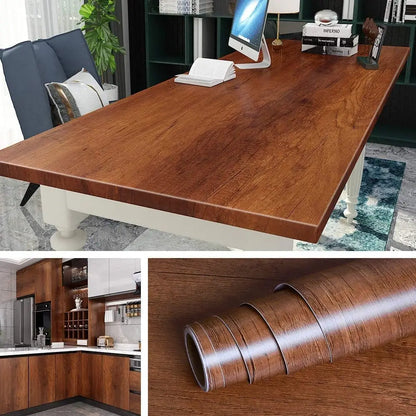 Holzmaserung DIY Aufkleber PVC selbstklebende wasserdichte Tapeten Renovierung Möbel Wandaufkleber Home Decor klebrige Papieraufkleber