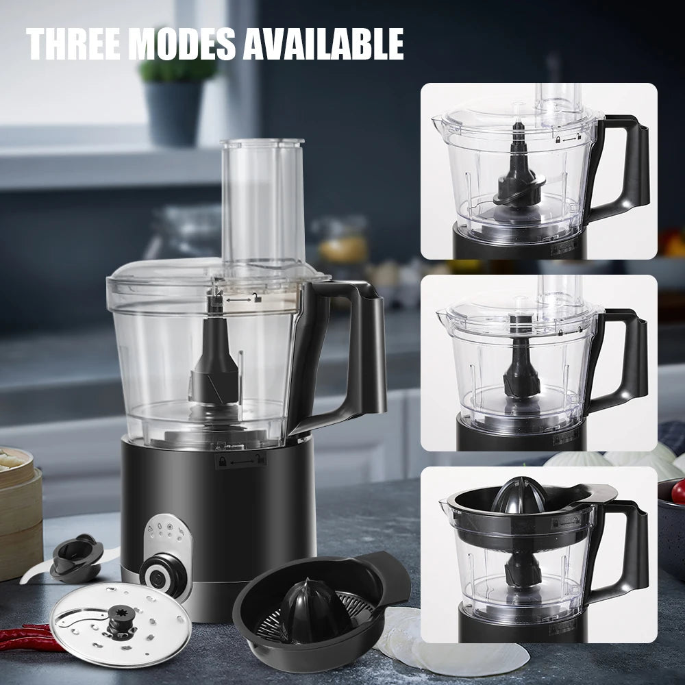 200W 1.2L Stainless Steel Kitchen Meat Grinder 3in1 Powerful Motor 2-Layer Blade Vegetable Crusher Onion Garlic Grinder.