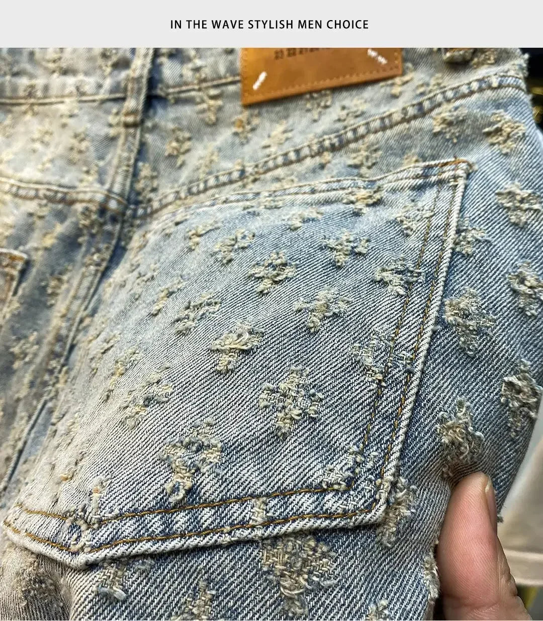 Retro American Casual Vintage Worn Short Jeans Men Straight Loose High Street Five-Point Pants Summer 2025 Distressed Denim.