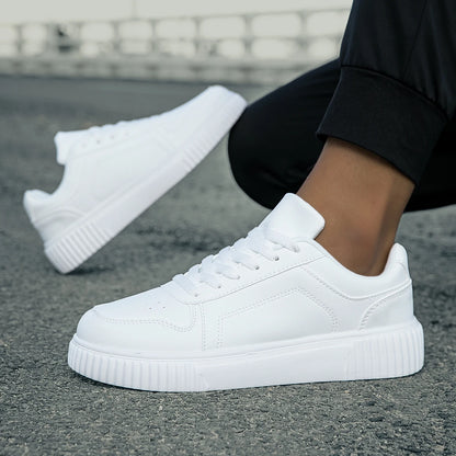 YRZL Womens Sneakers Autumn White Shoes Lightweight Thick Sole Non Slip Skatebaord Shoes Unisex Casual Sports Shoes for Man.