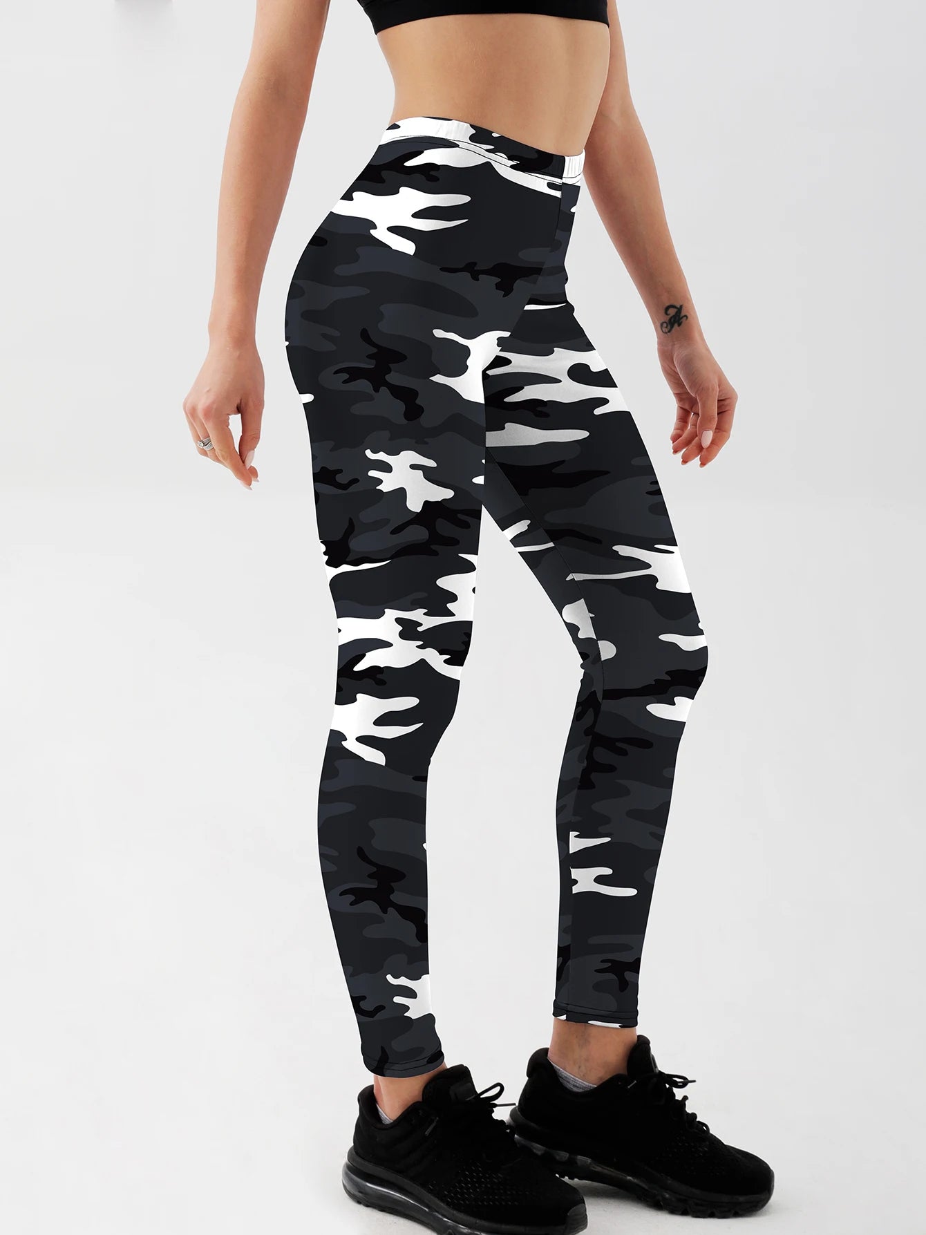 Fashion Women camouflage Leggings For Fitness High Waist Gym Legging Push Up Women navy Leggings.