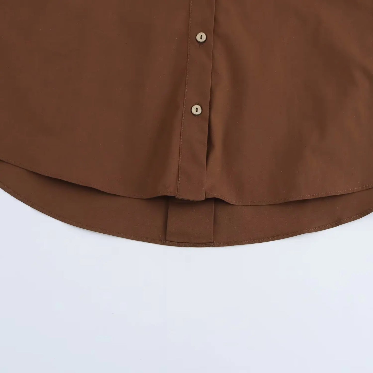 Women's Shirt Simple Wide Sleeve Comfortable Long Sleeve Collar Solid Color Temperament Spring New Style Shirt.