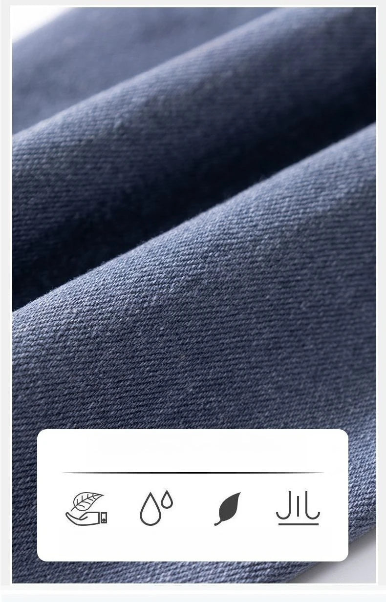 Male Brand Jeans Clothing Light Luxury Stretch Looes Fit Pants Comfortable Soft Business Fashion Straight Casual Denim Trousers.