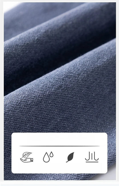 Male Brand Jeans Clothing Light Luxury Stretch Looes Fit Pants Comfortable Soft Business Fashion Straight Casual Denim Trousers.