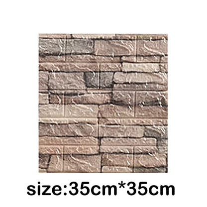 12Pcs 35*30cm High Quality 3D Foam Wall Panel Brick Retro Wallpaper Ceiling Self Adhesive Wallpanel Background  Home Decoration