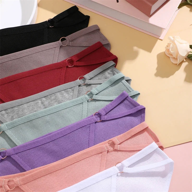 3PCS Women's Panties Sexy Breathable Underwear Comfortable Lingerie Cotton Striped Briefs Fashion Cozy Underpants Sale.