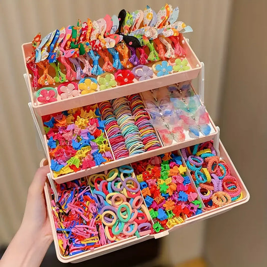 555 pieces/set, colorful butterfly hair clips for girls, stylish and sweet hairstyles, hair accessories..