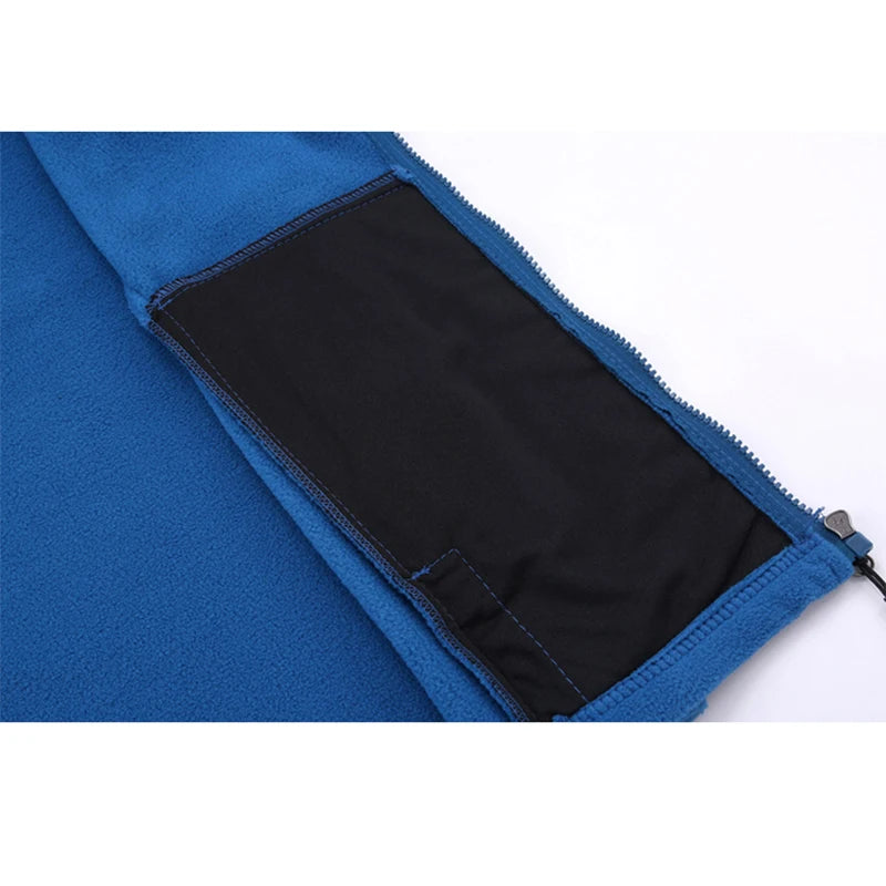 Soft Polar Fleece Jacket with Pockets Lightweight Outdoor Recreation Full Zip Coat.