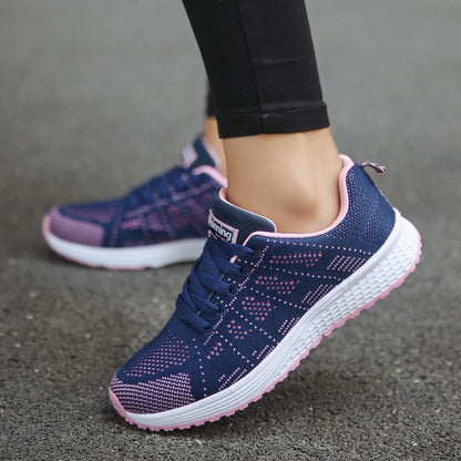 Fashion Breathable Women Casual Shoes  Walking Mesh Flat Shoes Woman White Sneakers Women 2022 Tenis Feminino Female Shoes.