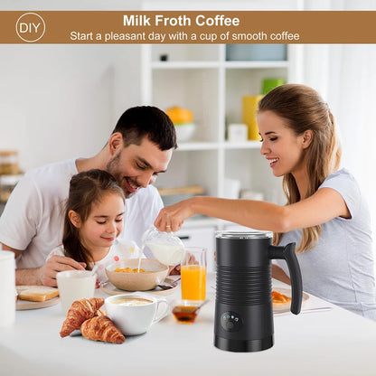 Electric Milk Frother Automatic Rotary Foamer for Coffee Cappuccino Latte 4 in 1 Hot and Cold Foam Maker Milk Frother Foamer.