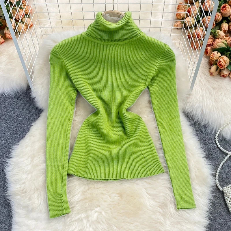 2026 neue Herbst Winter Rollkragen Langarm Gestrickte Pullover Einfarbig Multi Farbe Kaschmir Grundlegende Weiche Pullover
