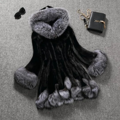 Mit kapuze Lose Faux Pelz Jacke Frauen Dicke Herbst Winter Koreanische Maxi Mantel Lange Warme Luxus Pelz Parkas Bontjas Pelzigen Oberbekleidung