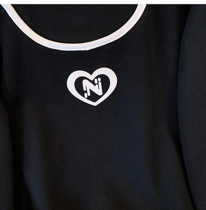 150kg plus size Damen büste Herbst Frühling lose einz eilige Hals Langarm Sweatshirt schwarz weiß 5xl 6xl 7xl 8xl 9xl
