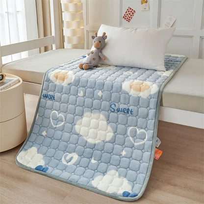 Winter Dormitory Soft Mattress Toppers Thick Warm Coral Velvet Bed Sheet Non-slip Mattress Cover Thin Bed Pad Tatami Floor Mat.