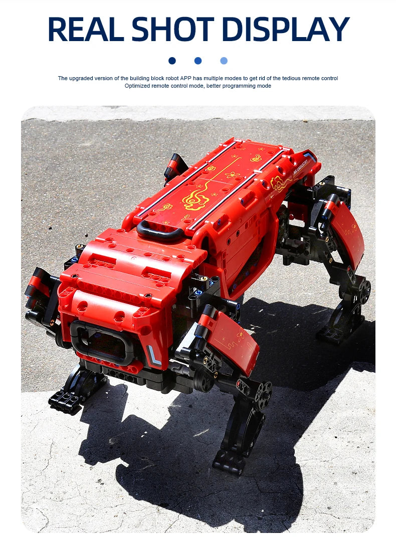 MOULD KING 15066 15067 Technical Toys The APP&RC Motorized Boston Dynamics Big Dog Set Assembly AlphaDog Building Blocks Bricks