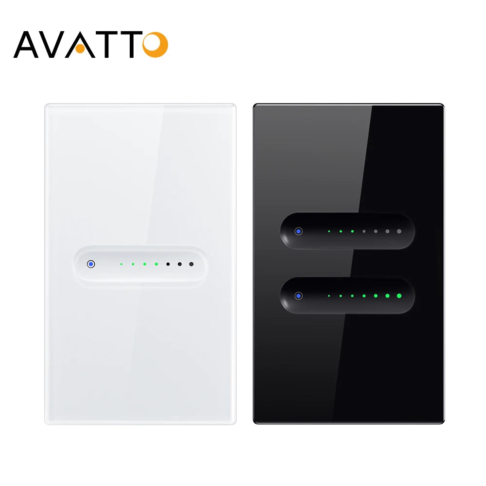 AVATTO Tuya WiFi/ZigBee 1/2 Gang Dimmer Licht Schalter Touch Panel APP Fernbedienung Smart Dimmer Schalter Für Alexa google Hause.