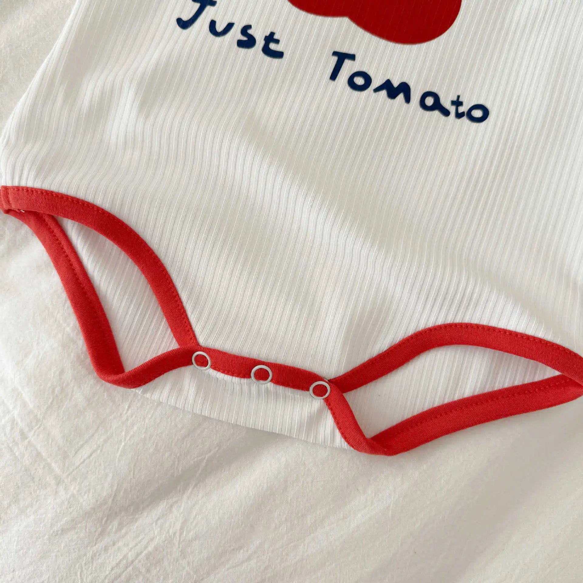 Baby Kleidung Sommer Baby Junge Mädchen Bodysuit Nette Tomaten Druck Ärmellose Infant Sling Onesie + Hut 2Pcs Neugeborenen Fotografie outfit.