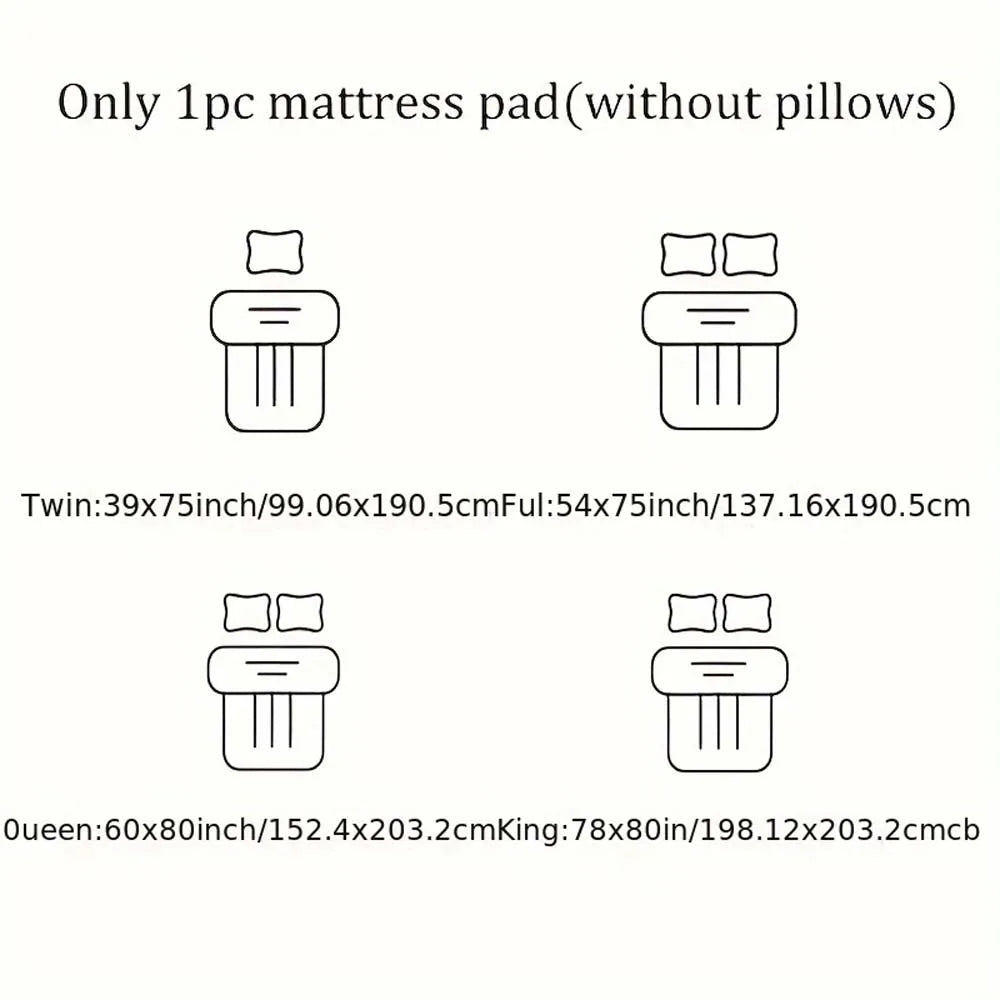 900GSM Mattress Protector Pad Hotel Bedding Anti-Slip Mat Bed Guard Pad Foldable Mattress Topper With Straps Soft Mattress Cover.