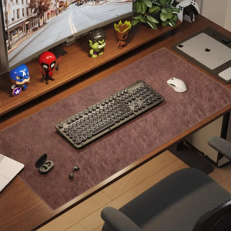 Retro Mousepad Large Mouse Pad Waterproof Non-slip PU Suede Desk Mat Computer Keyboard Desk Pad Mouse Mats Gaming Accessories
