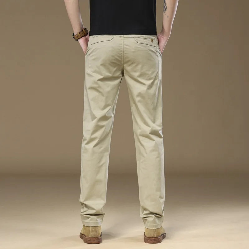 2024 Autumn New Men's Pants 97%Cotton Solid Color Work Wear Casual Pant Wide Korean Y2k Clothing Jogger Cargo Trousers Male.