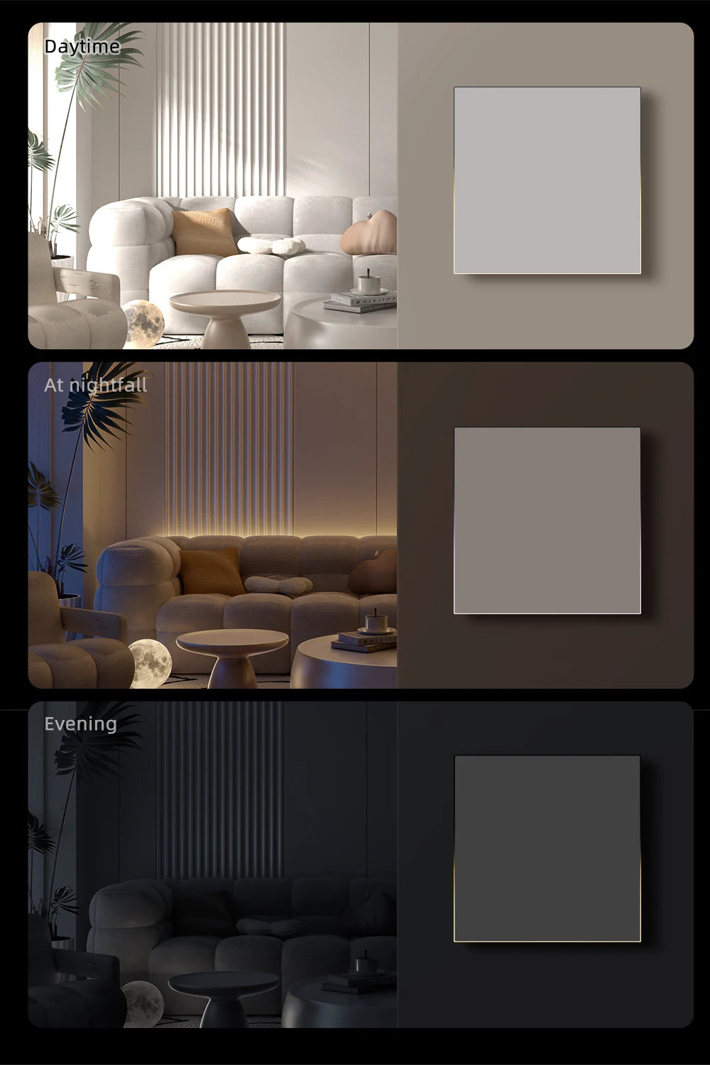 AVATTO Tuya Zigbee/WiFi Smart Lichtschalter mit Neutralleiter, Tasten-Rebound-Schalter mit Umgebungslicht-Unterstützung Alexa Google Home.