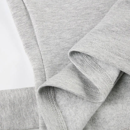 Apprabant Casual Fashion Drawstring High Waist Trousers Set Lace Up Flared Sleeve V Neck Twist Tops Plush Loose Pants Suit