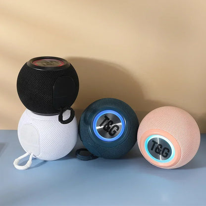 T&G TG337 Bluetooth Speaker Portable TWS Wireless Mini Bass Boombox LED Loudspeaker IPX7 Outdoor Music Player Support BT AUX FM.