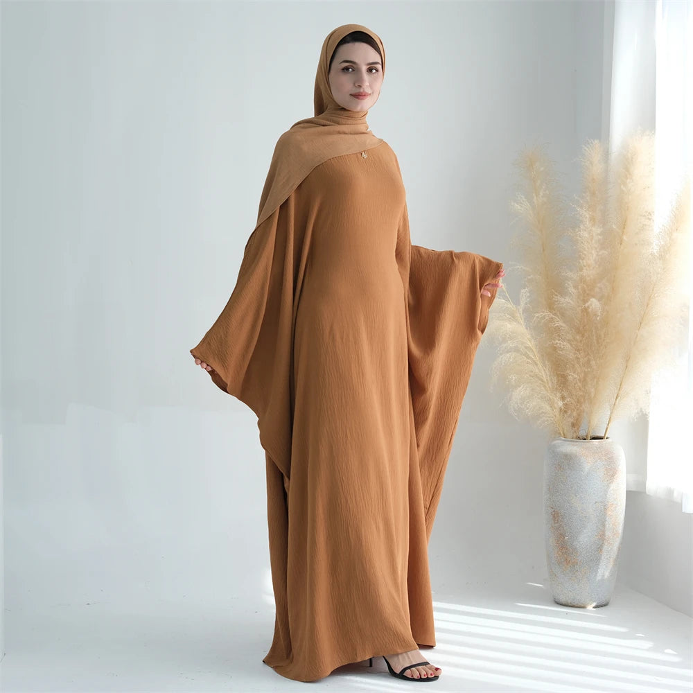 Ramadan Eid Baumwolle Leinen Khimar Abaya Set Dubai Muslim Sets Hijab Kleid Kaftan Abayas Kaftan Marocain Femme Vestidos Para Mujer