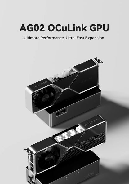 AOOSTAR AG02/AG01 EGPU Dock with OCuLink & USB4 Dual Ports, PCIe 4.0 x4 High Speed for Laptop Mini PC External Graphics Card.