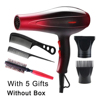 High-Power Ionic Hair Dryer Fast Heating and Hot/Cold 9 Gears Adjustment Home Professional Hairdryer Blow Dryer with Accessories