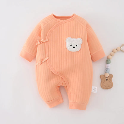 Jungen Mädchen Body Neugeborenen Winter Onesie Kleidung Baumwolle Kleinkind Hause Tragen 0-6M Verdickte Frühling und Herbst Kleidung