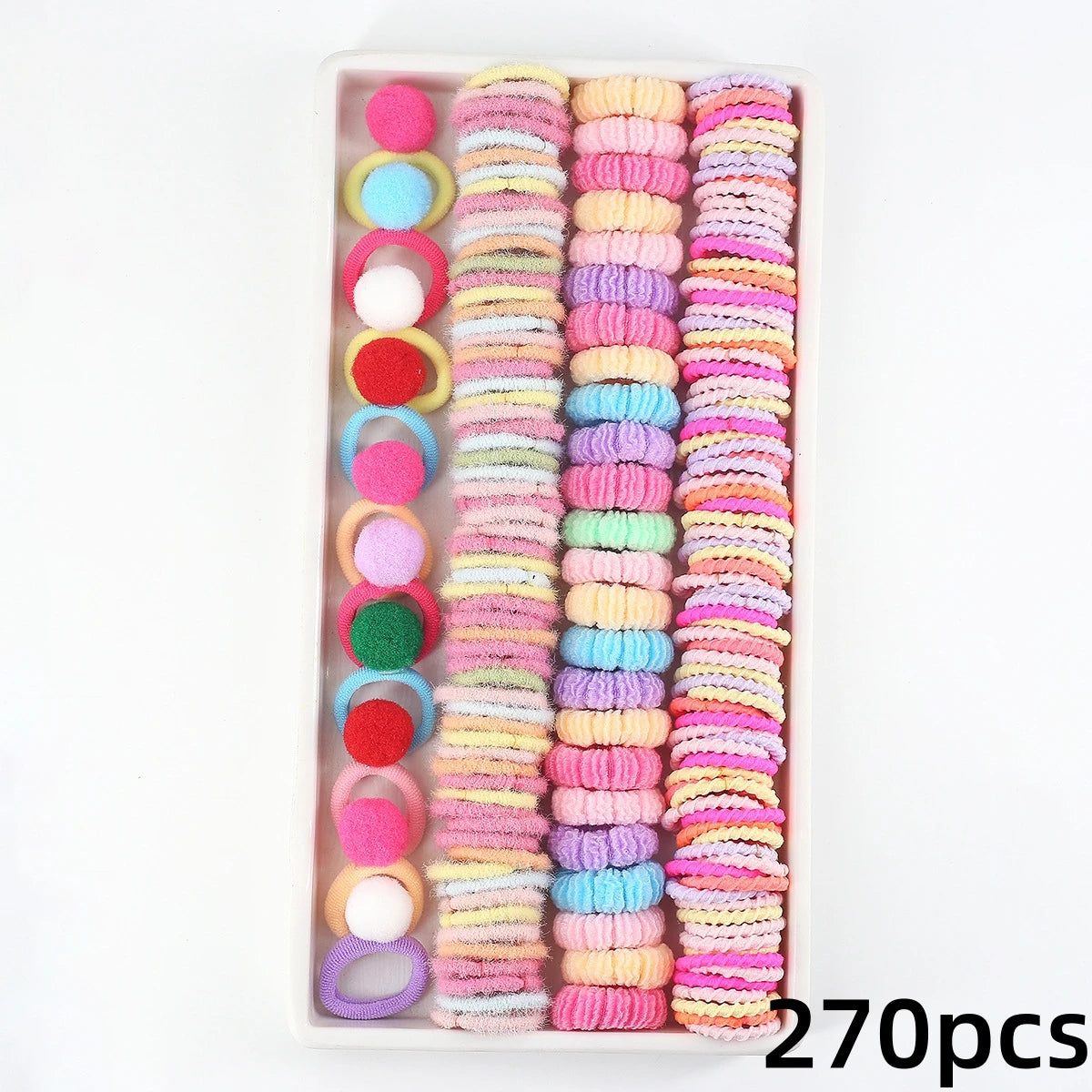 1Pack Girls Colorful Hair Bands Set Nylon Elastic Rubber Band Children Ponytail Holder Scrunchies Kids Hair Accessories.