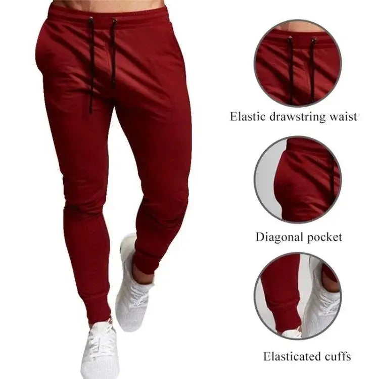 Casual Pants Men's Jogger Sweatpants Large Size Elastic Waist Sports Trousers Loose Fitness Clothes Spring Thin Section.