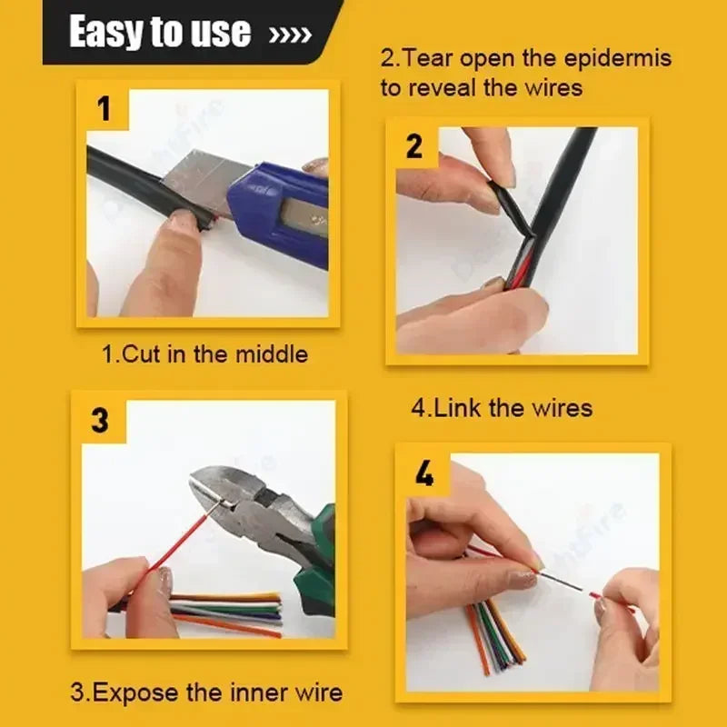 Sheathed Cable 2 3 4 5 6 7 8 Core Electrical Wire 28 26 24 22 20 18 AWG Electronic Audio Wires For Automotive Speakers LED Light.