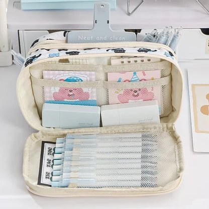 Federmäppchen für Studenten, supergroßes Fassungsvermögen, hochwertiges Federmäppchen für Mädchen, einfacher Stil, Schreibwarenbox, Federmäppchen für Schreibwaren.