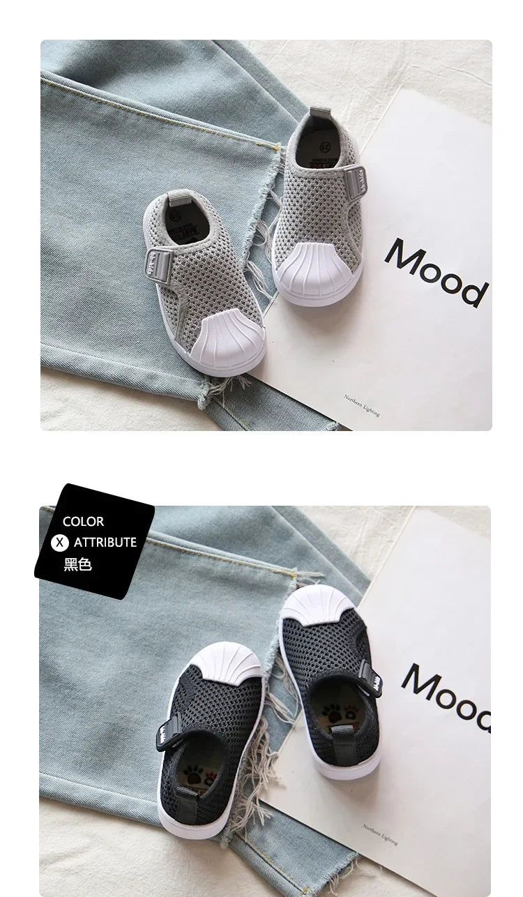 Children Casual Shoes Kids Sneakers for Toddlers Boys Girls Air Mesh Breathable Classic 2025 Spring Autumn Skate Shoes Anti-kick.