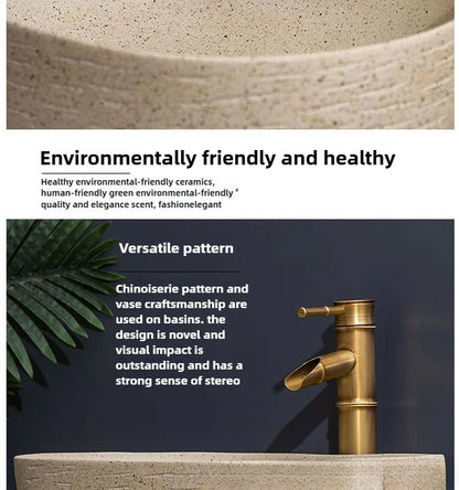 Modernes Badezimmerwaschbecken im nordischen Stil zum Waschen von Händen und Gesicht, minimalistisches Design, individuell gestaltet