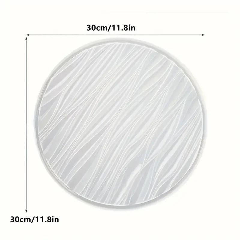 Large Round Tray Silicone Mold Oval Cement Plaster Tray Molds Epoxy Resin Jewelry Display Tray Mould DIY Home Decoration Making.