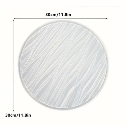 Large Round Tray Silicone Mold Oval Cement Plaster Tray Molds Epoxy Resin Jewelry Display Tray Mould DIY Home Decoration Making.