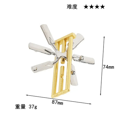 Alloy Metal Unlocking Toys Brain Teaser Metal Puzzle Toys Children Adult Funny Gift IQ Challenge Game.