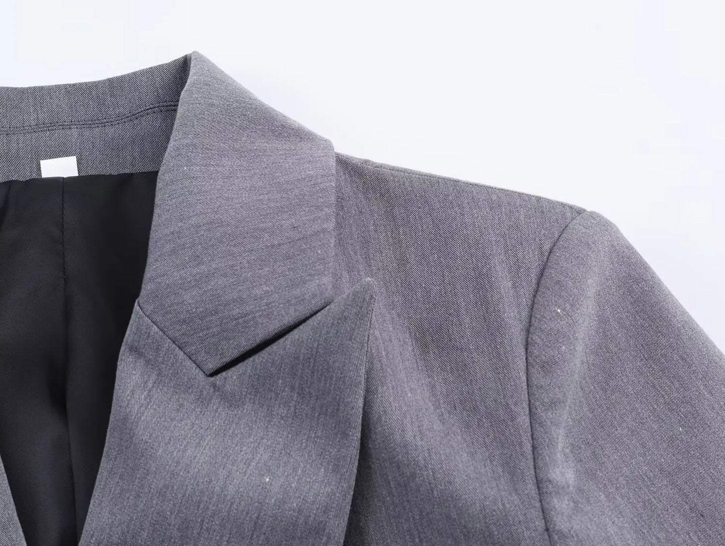 HH Frau Mode Vielseitige Lange Ärmel Zweireiher Tasche Dekoration Blazer + High Street Casual Pendeln Hose 2-teiliges Set