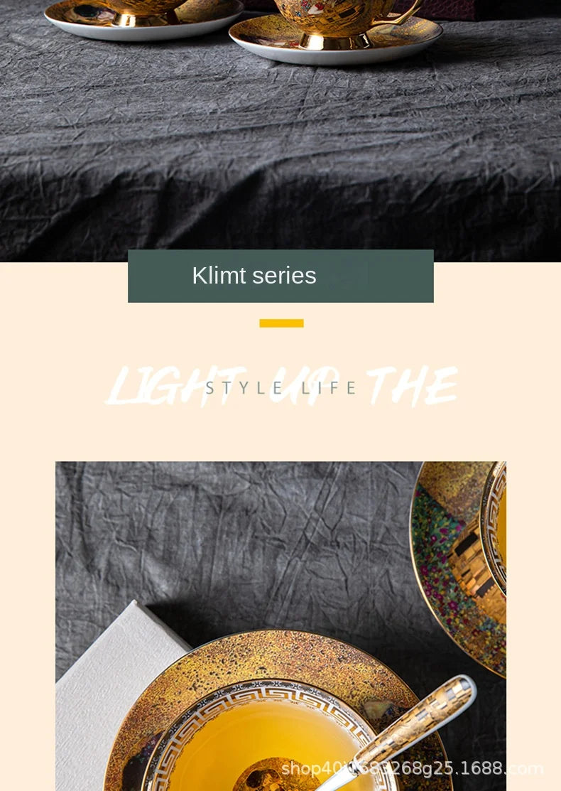 European Coffee Set Bone China Coffee Cup And Saucer Set Retro Luxury Porcelain Cup For Birthday Gift Couple Set With Gift Box.