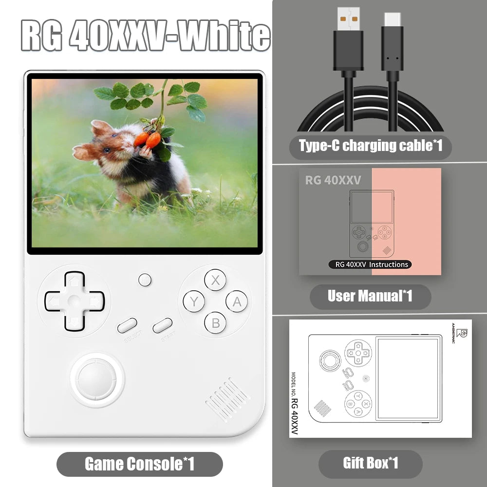 ANBERNIC RG 40XXV 64 Bit Linux Retro Handheld Game Console 4.0'' IPS Screen Supports 5G WiFi Bluetooth HD-Support Output RG40XXV.