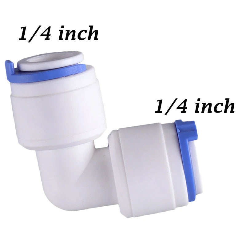 10PCS 1/4 inch Tube to 1/4 inch Tube push fit elbow quick connect for RO water system