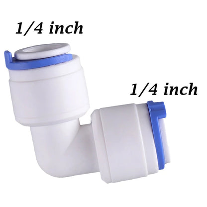 10PCS 1/4 inch Tube to 1/4 inch Tube push fit elbow quick connect for RO water system
